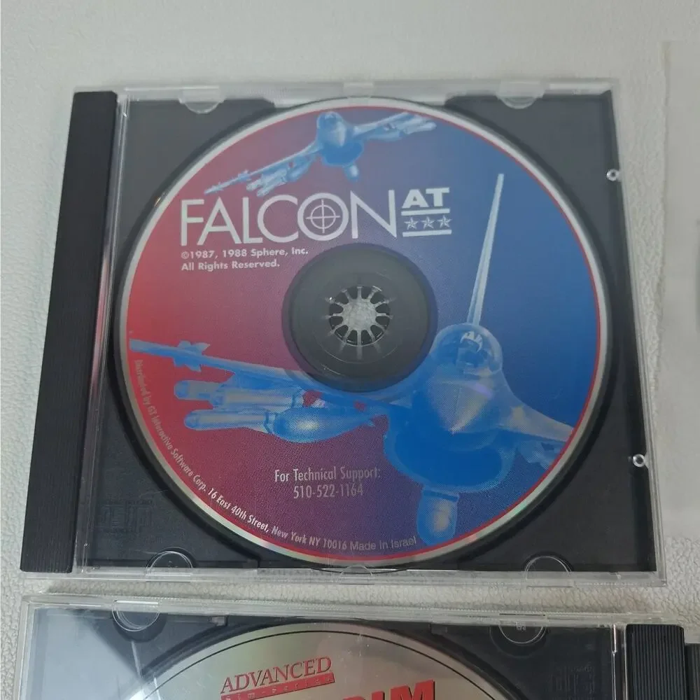 Vintage PC CD-ROM Game Lot MicroProse Domark Flight Sim Harrier Darklands Falcon